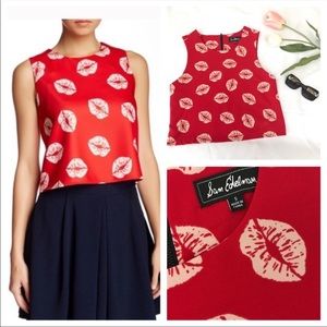Sam Edelman Lips Print All Over Top